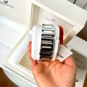 Swarovski Watch Square Crystal Stainless Steel Band Women\'s - Retail $590 - NWT Swarovski Watch Square Crystal Stainless Steel Band Women main image 4